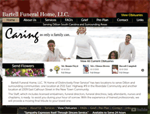 Tablet Screenshot of bartellsfuneralhomellc.com